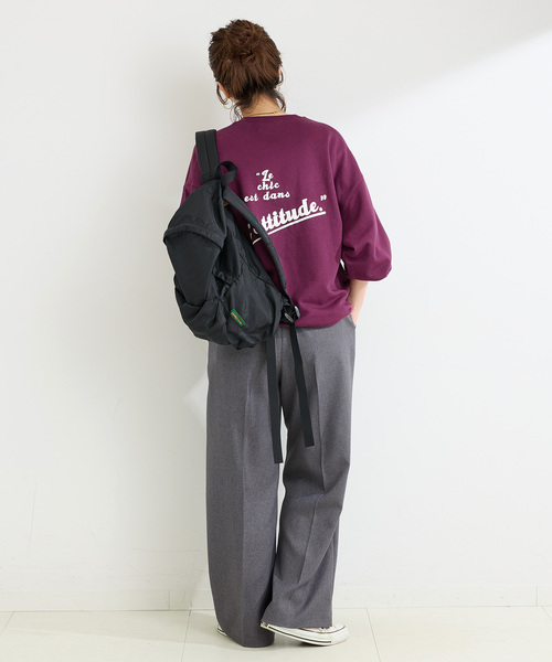 B.C STOCK（ベーセーストック）の「ウォッシャブル / バックプリントプルオーバー（スウェット・レディース・ネイビー/ボルドー/グレー・FREE）」の19枚目の写真