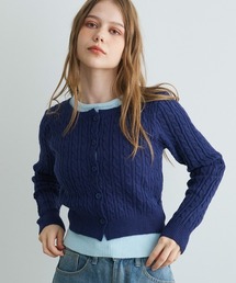 バイカラーニットカーディガン / Bi-Color Knit Cardigan