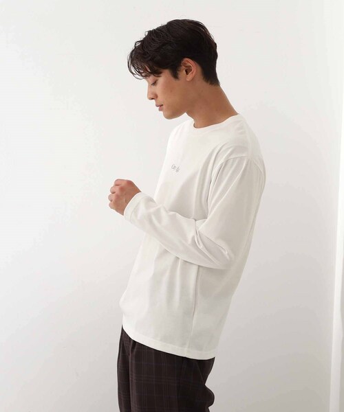 THE SHOP TK （ザ ショップ ティーケー ）の「フォトグラフィック長袖Tシャツ（Tシャツ/カットソー・メンズ・ブラック系/ホワイト系3/オフホワイト/ブラック・04/03/02）」の7枚目の写真