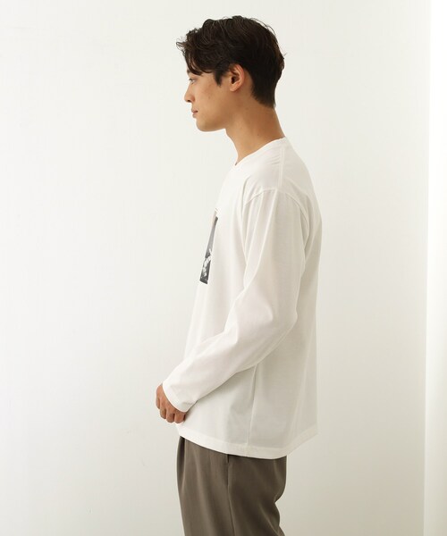 THE SHOP TK （ザ ショップ ティーケー ）の「フォトグラフィック長袖Tシャツ（Tシャツ/カットソー・メンズ・ブラック系/ホワイト系3/オフホワイト/ブラック・04/03/02）」の14枚目の写真