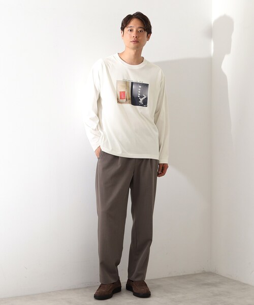 THE SHOP TK （ザ ショップ ティーケー ）の「フォトグラフィック長袖Tシャツ（Tシャツ/カットソー・メンズ・ブラック系/ホワイト系3/オフホワイト/ブラック・04/03/02）」の16枚目の写真