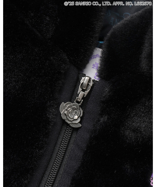 KUROMI】ポーチつきファーブルゾン(ブルゾン)|ANNA SUI mini KUROMI】ポーチつきファーブルゾン(ブルゾン)|ANNA SUI mini