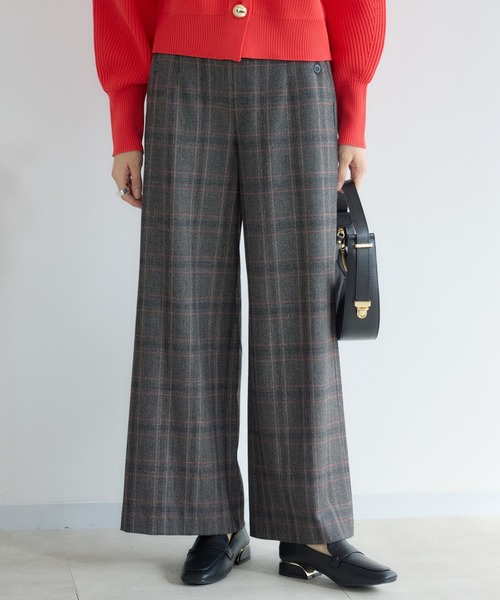 KATHARINE ROSS(キャサリンロス)の「【KATHARINE ROSS】両面起毛セミワイドパンツ(その他パンツ・レディース・グレー/ベージュ・SMALL/MEDIUM)」の2枚目の写真