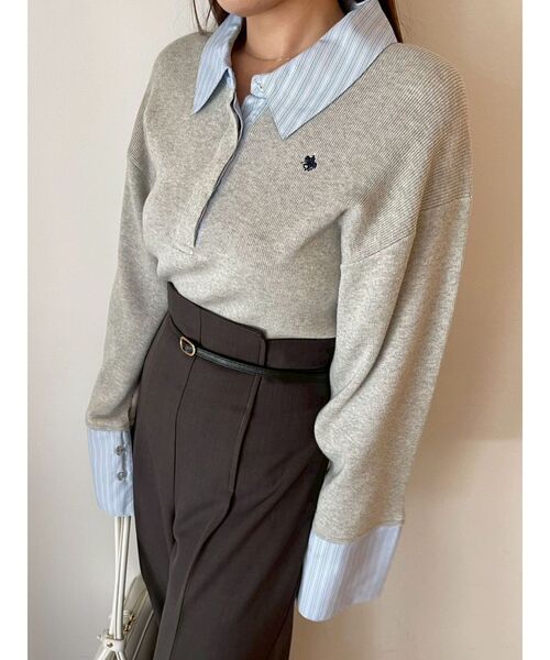 LAGUNAMOON（ラグナムーン）の「バイカラーベルトパンツ（その他パンツ・レディース・アイボリー/ダークブラウン/チャコールグレー/モカ・SMALL/MEDIUM）」の22枚目の写真