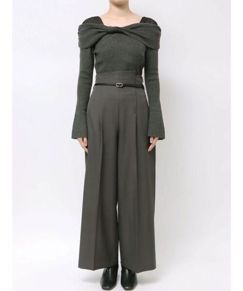 LAGUNAMOON（ラグナムーン）の「バイカラーベルトパンツ（その他パンツ・レディース・アイボリー/ダークブラウン/チャコールグレー/モカ・SMALL/MEDIUM）」の13枚目の写真