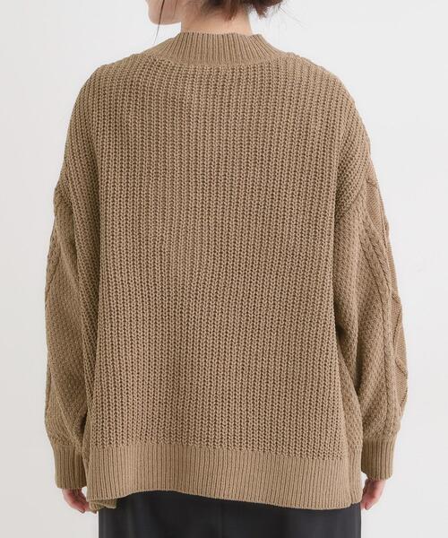 SHOO・LA・RUE(シューラルー)の「【洗濯機可/S-LL】大人の抜け感 ざっくり編み モールケーブルカーディガン【CIRCRIC】(カーディガン/ボレロ・レディース・ブラウン系/イエロー系その他/アイボリー・04/03/02/01)」の10枚目の写真