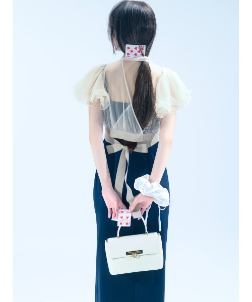 SNIDEL（スナイデル）の「ベロアリボン付きシュシュ（シュシュ・レディース・ブラック/ブルー/ホワイト・F）」の18枚目の写真