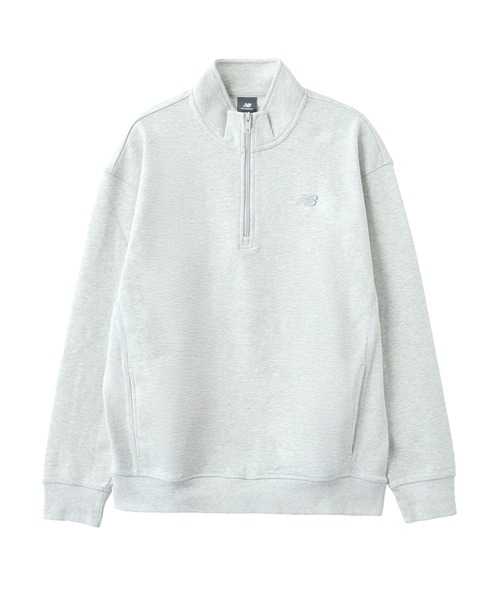 NEW BALANCE（ニューバランス）の「NEW BALANCE Athletics FLEECE HALF ZIP MT43501（パーカー・メンズ・ブラック/アッシュ・L/S/M）」の2枚目の写真