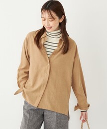 SHIPS Colors:〈手洗い可能〉バック サテン オーバー シャツ
