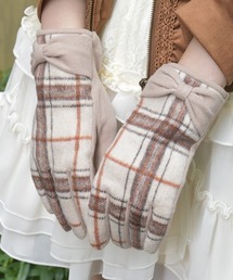 axes femme（アクシーズファム）の「チェック柄配色デザイン手袋（手袋）」