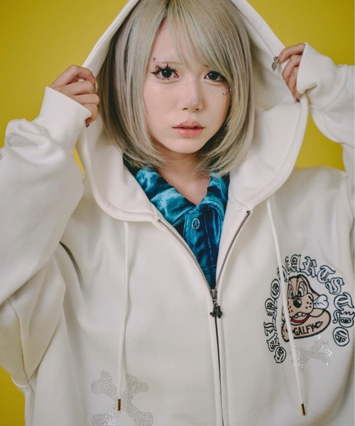 GALFY-ピカピカ骨骨パーカー（パーカー）｜GALFY（ガルフィー）の