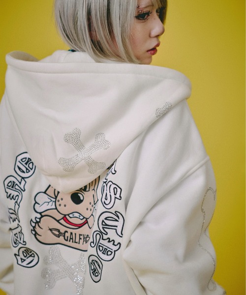 GALFY-ピカピカ骨骨パーカー（パーカー）｜GALFY（ガルフィー）の