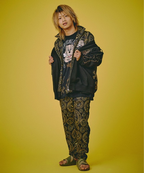 GALFY（ガルフィー）の「GALFY-ピカピカ骨骨パーカー（パーカー・メンズ・グレー/ブラック/ホワイト・L/XL）」の11枚目の写真
