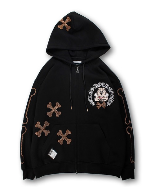 GALFY（ガルフィー）の「GALFY-ピカピカ骨骨パーカー（パーカー・メンズ・グレー/ブラック/ホワイト・L/XL）」の19枚目の写真