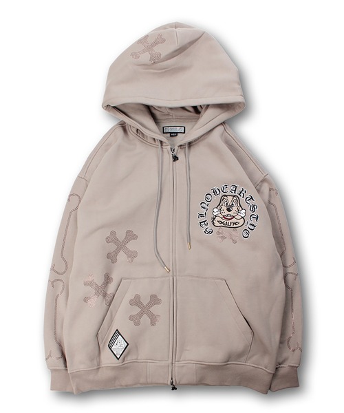 GALFY（ガルフィー）の「GALFY-ピカピカ骨骨パーカー（パーカー・メンズ・グレー/ブラック/ホワイト・L/XL）」の21枚目の写真