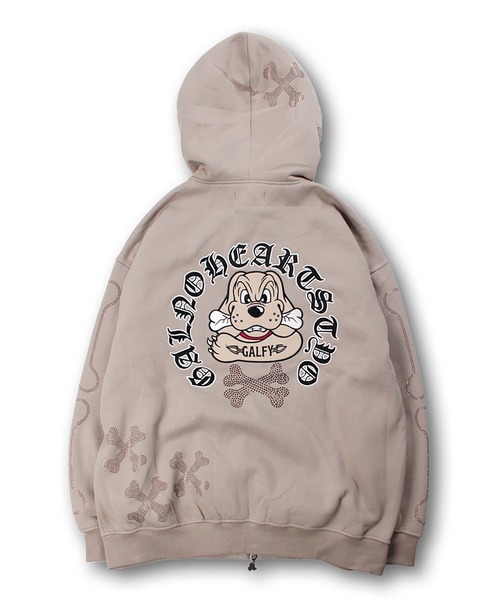 GALFY（ガルフィー）の「GALFY-ピカピカ骨骨パーカー（パーカー・メンズ・グレー/ブラック/ホワイト・L/XL）」の22枚目の写真