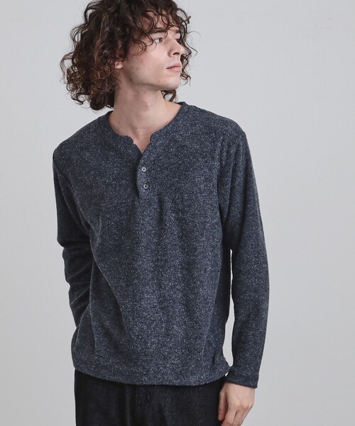 tk.TAKEO KIKUCHI(ティーケータケオキクチ)の「フェイクレイヤードモールカットソー(Tシャツ/カットソー・メンズ・ブラック/ライトブルー/ネイビー・02/03/04)」の3枚目の写真