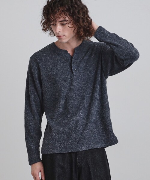 tk.TAKEO KIKUCHI(ティーケータケオキクチ)の「フェイクレイヤードモールカットソー(Tシャツ/カットソー・メンズ・ブラック/ライトブルー/ネイビー・02/03/04)」の12枚目の写真