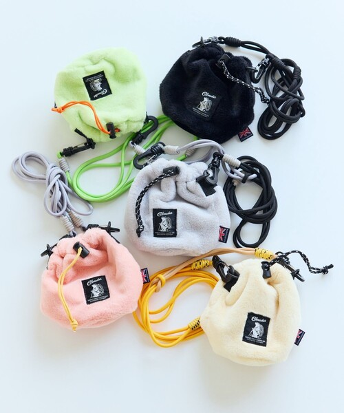COBMASTER(コブマスター)の「Cobmaster/コブマスター 別注Fluffy Drawstring bag mini ドローストリング ミニバッグ(ショルダーバッグ・レディース・ブラック/グレー/グリーン/ピンク/ベージュ・ONE SIZE)」の12枚目の写真