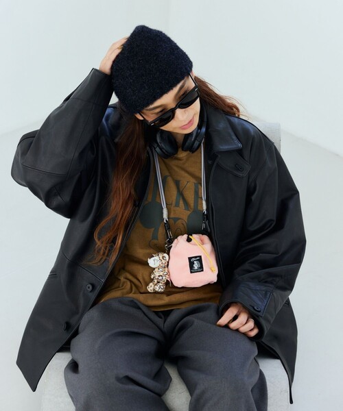 COBMASTER(コブマスター)の「Cobmaster/コブマスター 別注Fluffy Drawstring bag mini ドローストリング ミニバッグ(ショルダーバッグ・レディース・ブラック/グレー/グリーン/ピンク/ベージュ・ONE SIZE)」の21枚目の写真