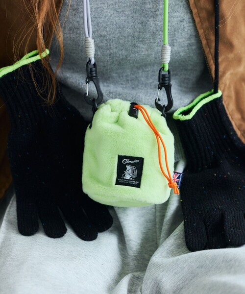 COBMASTER(コブマスター)の「Cobmaster/コブマスター 別注Fluffy Drawstring bag mini ドローストリング ミニバッグ(ショルダーバッグ・メンズ・ブラック/グレー/グリーン/ピンク/ベージュ・ONE SIZE)」の19枚目の写真