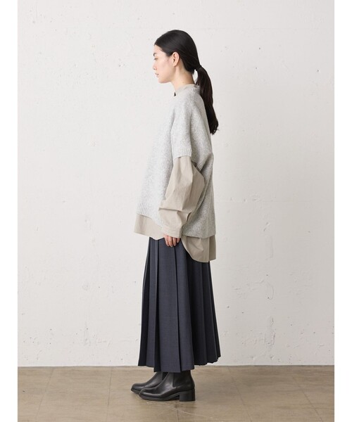 MidiUmi（ミディウミ）の「MidiUmi プリーツスカート（スカート・レディース・ブルー系その他/ブラウン/グレー・FREE）」の9枚目の写真