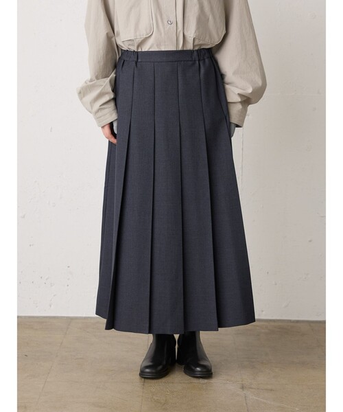 MidiUmi（ミディウミ）の「MidiUmi プリーツスカート（スカート・レディース・ブルー系その他/ブラウン/グレー・FREE）」の11枚目の写真