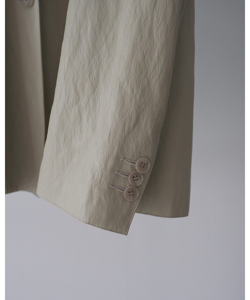 anuke（アンヌーク）の「Ecoleather Tailored Jacket（テーラードジャケット・レディース・ネイビー/アイボリー・36inch/38inch）」の14枚目の写真