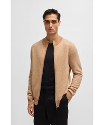 BOSS（ボス）の「ジップアップ ニットカーディガン バージンウール/コットン（ニット/セーター・メンズ）」