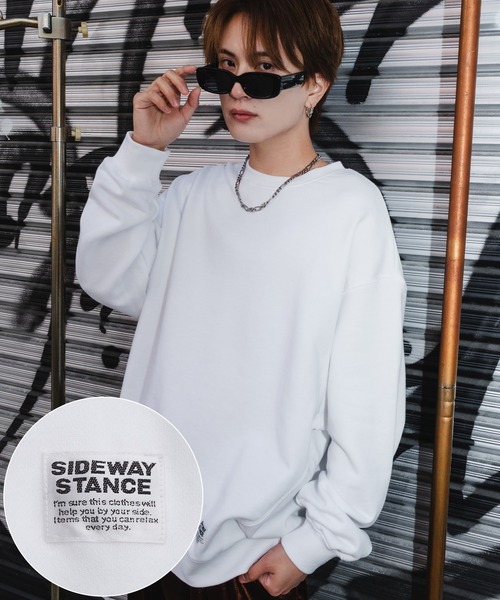 SIDEWAY STANCE（サイドウェイスタンス）の「【SIDEWAY STANCE】ピスネーム 裏毛 トレーナー（スウェット・メンズ・ホワイト/グレー/ブラック・X-LARGE/LARGE/MEDIUM/SMALL）」の2枚目の写真