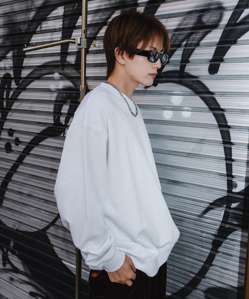 SIDEWAY STANCE（サイドウェイスタンス）の「【SIDEWAY STANCE】ピスネーム 裏毛 トレーナー（スウェット・メンズ・ホワイト/グレー/ブラック・X-LARGE/LARGE/MEDIUM/SMALL）」の5枚目の写真