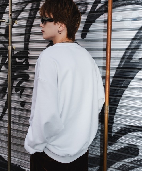 SIDEWAY STANCE（サイドウェイスタンス）の「【SIDEWAY STANCE】ピスネーム 裏毛 トレーナー（スウェット・メンズ・ホワイト/グレー/ブラック・X-LARGE/LARGE/MEDIUM/SMALL）」の6枚目の写真