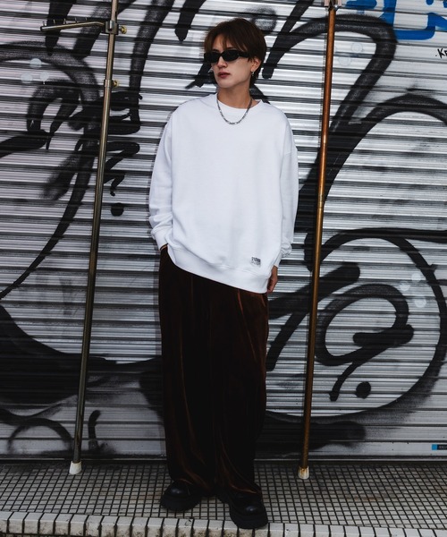 SIDEWAY STANCE（サイドウェイスタンス）の「【SIDEWAY STANCE】ピスネーム 裏毛 トレーナー（スウェット・メンズ・ホワイト/グレー/ブラック・X-LARGE/LARGE/MEDIUM/SMALL）」の7枚目の写真