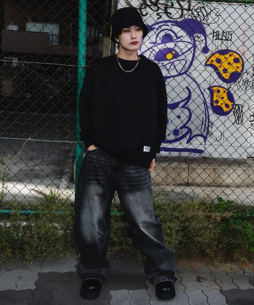 SIDEWAY STANCE（サイドウェイスタンス）の「【SIDEWAY STANCE】ピスネーム 裏毛 トレーナー（スウェット・メンズ・ホワイト/グレー/ブラック・X-LARGE/LARGE/MEDIUM/SMALL）」の11枚目の写真