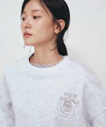 MINI VOLUME NICOLE ROSE SWEATSHIRT_MELANGE SILVER