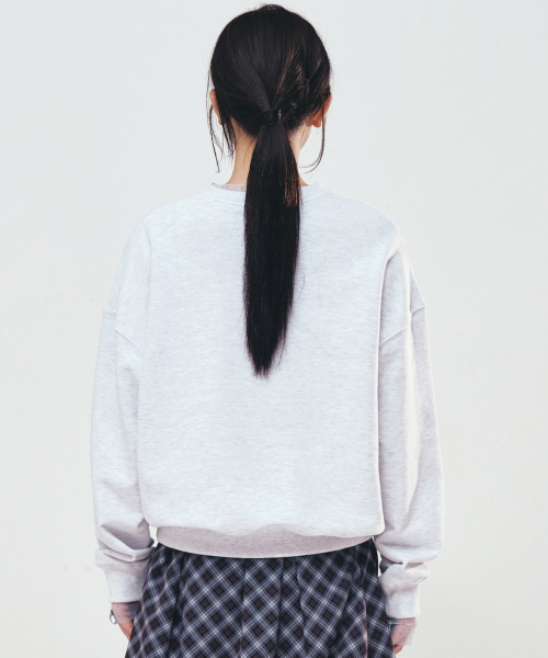NICK&NICOLE(ニックアンドニコール)の「MINI VOLUME NICOLE ROSE SWEATSHIRT_MELANGE SILVER(スウェット・レディース・その他・FREE)」の3枚目の写真