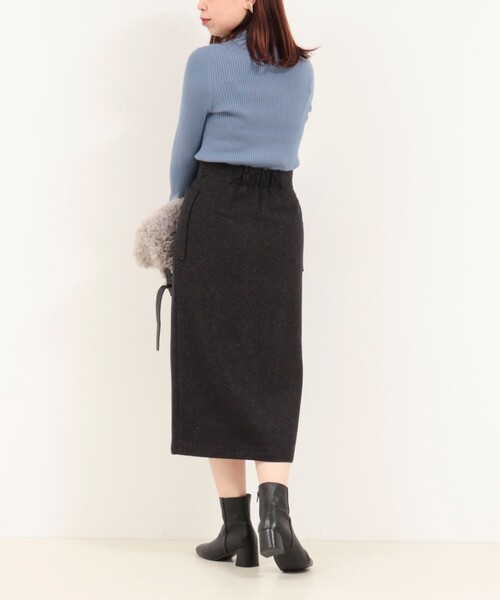 MICO COULIER（ミコクリエ）の「ネップツイードタイトスカート（スカート・レディース・ラベンダー/ネイビー・38/36）」の5枚目の写真