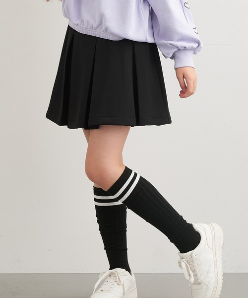 coca（coca）（コカ）の「キッズ　ソフトスウェットプリーツスカート（スカート・キッズ・ブラック/ライトグレー・130/140/150/120）」の2枚目の写真