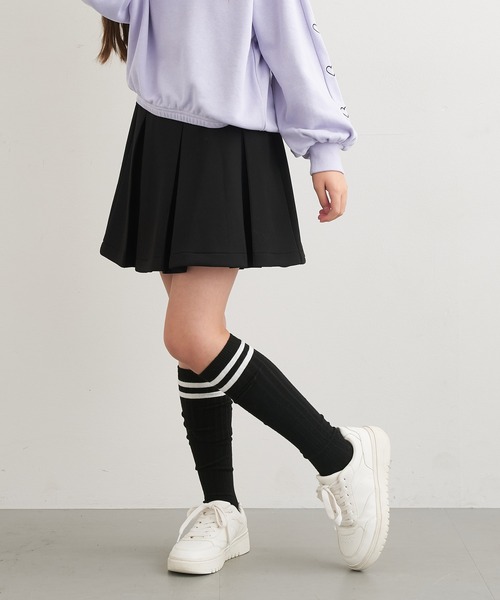 coca（coca）（コカ）の「キッズ　ソフトスウェットプリーツスカート（スカート・キッズ・ブラック/ライトグレー・130/140/150/120）」の6枚目の写真