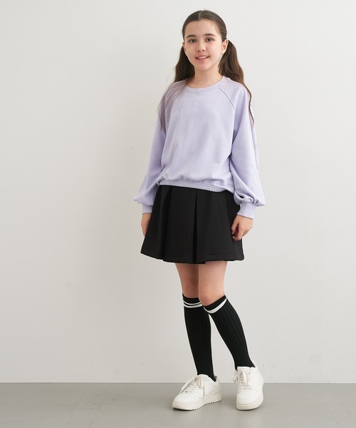coca（coca）（コカ）の「キッズ　ソフトスウェットプリーツスカート（スカート・キッズ・ブラック/ライトグレー・130/140/150/120）」の7枚目の写真