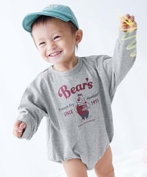 devirock（デビロック）の「綿100％ デビラボ プリント ゆったり 長袖 ロンパース（ロンパース）」