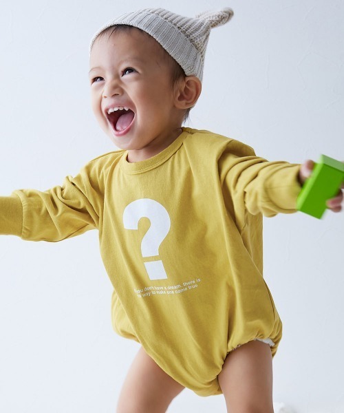 devirock（デビロック）の「綿100％ デビラボ プリント ゆったり 長袖 ロンパース（ロンパース・キッズ・ピンク系その他/イエロー系その他/グレー系その他/ホワイト系その他2/ブラック系その他/パープル系その他/ホワイト系その他/グリーン系その他2/グリーン系その他・80ｃｍ/70cm）」の8枚目の写真