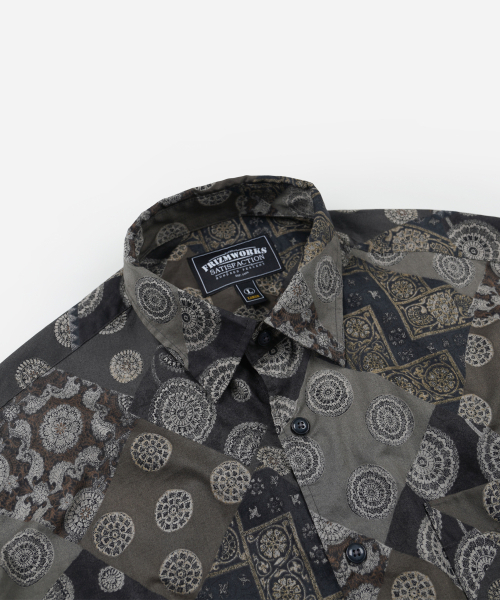 FRIZMWORKS(フリズムワークス)の「DIAMOND PATCHWORK RELAX SHIRT _ BLACK(シャツ/ブラウス・メンズ・その他・MEDIUM/LARGE/X-LARGE)」の3枚目の写真