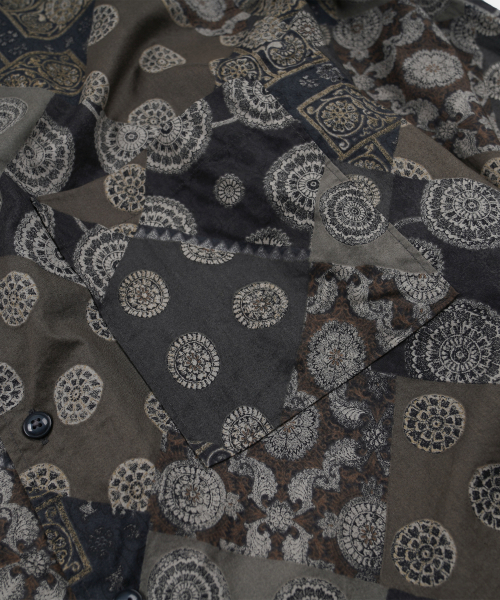 FRIZMWORKS(フリズムワークス)の「DIAMOND PATCHWORK RELAX SHIRT _ BLACK(シャツ/ブラウス・メンズ・その他・MEDIUM/LARGE/X-LARGE)」の4枚目の写真