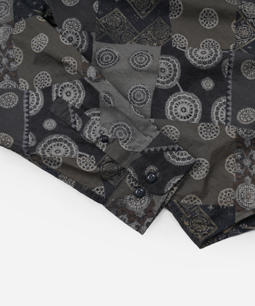 FRIZMWORKS(フリズムワークス)の「DIAMOND PATCHWORK RELAX SHIRT _ BLACK(シャツ/ブラウス・メンズ・その他・MEDIUM/LARGE/X-LARGE)」の6枚目の写真