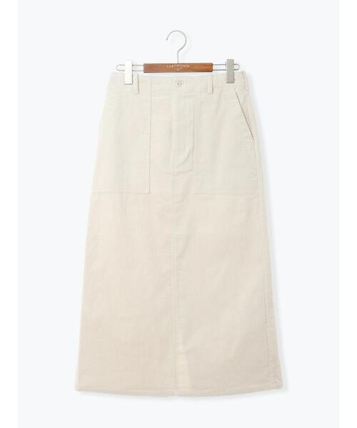 Lugnoncure（ルノンキュール）の「コーデュロイベイカースカート（スカート・レディース・チャコールグレー/ベージュ/オフホワイト・M/L）」の13枚目の写真