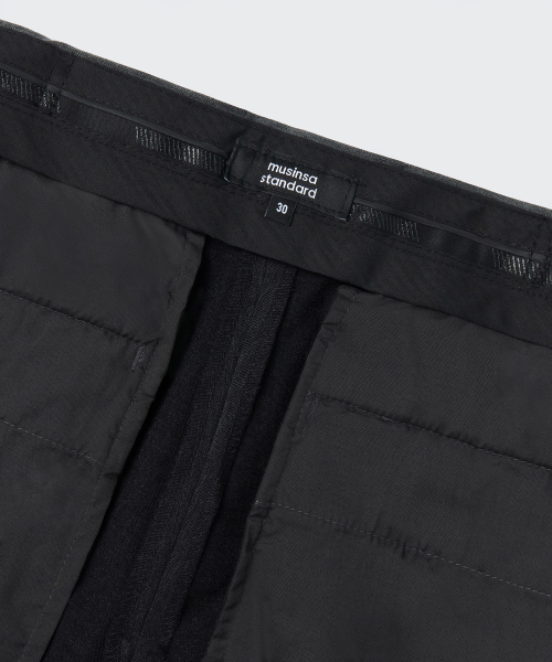 MUSINSA STANDARD（ムシンサスタンダード）の「セミワイド隠しバンディングスラックス[チャコールグレー]（スラックス・メンズ・その他・33/26/27/28/29/38/42/36/34/32/30/31/40）」の5枚目の写真