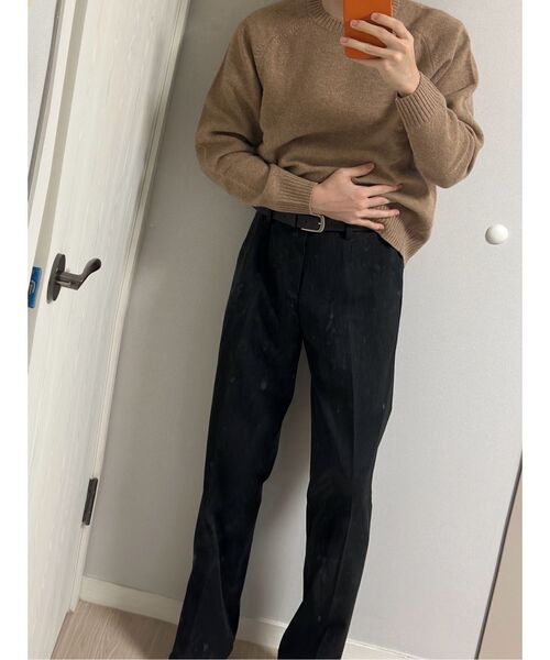MUSINSA STANDARD（ムシンサスタンダード）の「セミワイド隠しバンディングスラックス[チャコールグレー]（スラックス・メンズ・その他・33/26/27/28/29/38/42/36/34/32/30/31/40）」の9枚目の写真