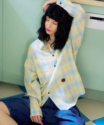 SLOWACID | サマーライトチェックシャツ[レモン](シャツ/ブラウス)