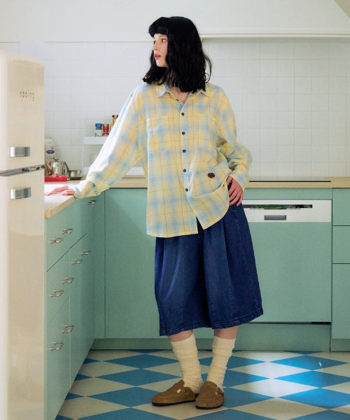 SLOWACID（スローアシッド）の「サマーライトチェックシャツ[レモン]（シャツ/ブラウス・レディース・その他・LARGE/MEDIUM）」の3枚目の写真